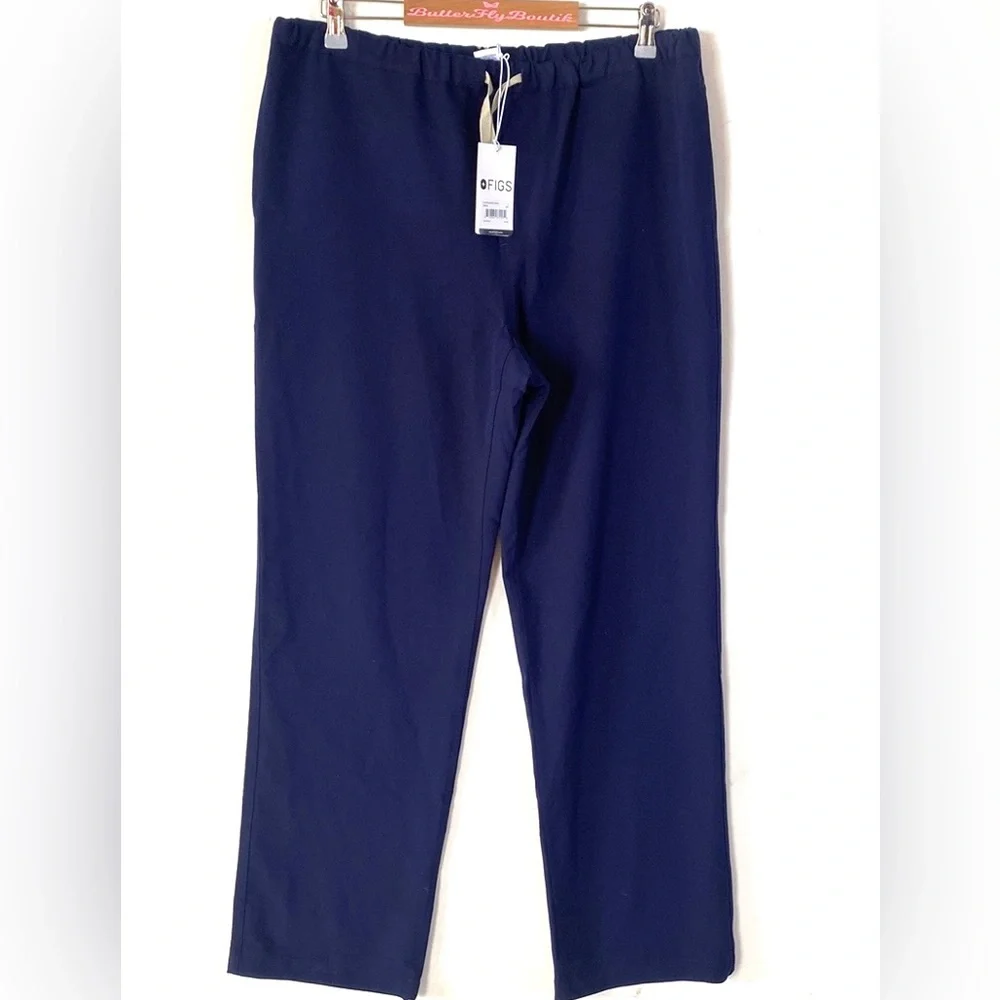 (A8) Figs Pisco‎ Basic Pants, Navy, Size Large